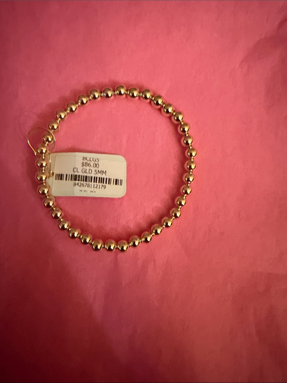 Enewton classic gold 5mm Bead Stretch Bracelet NWT